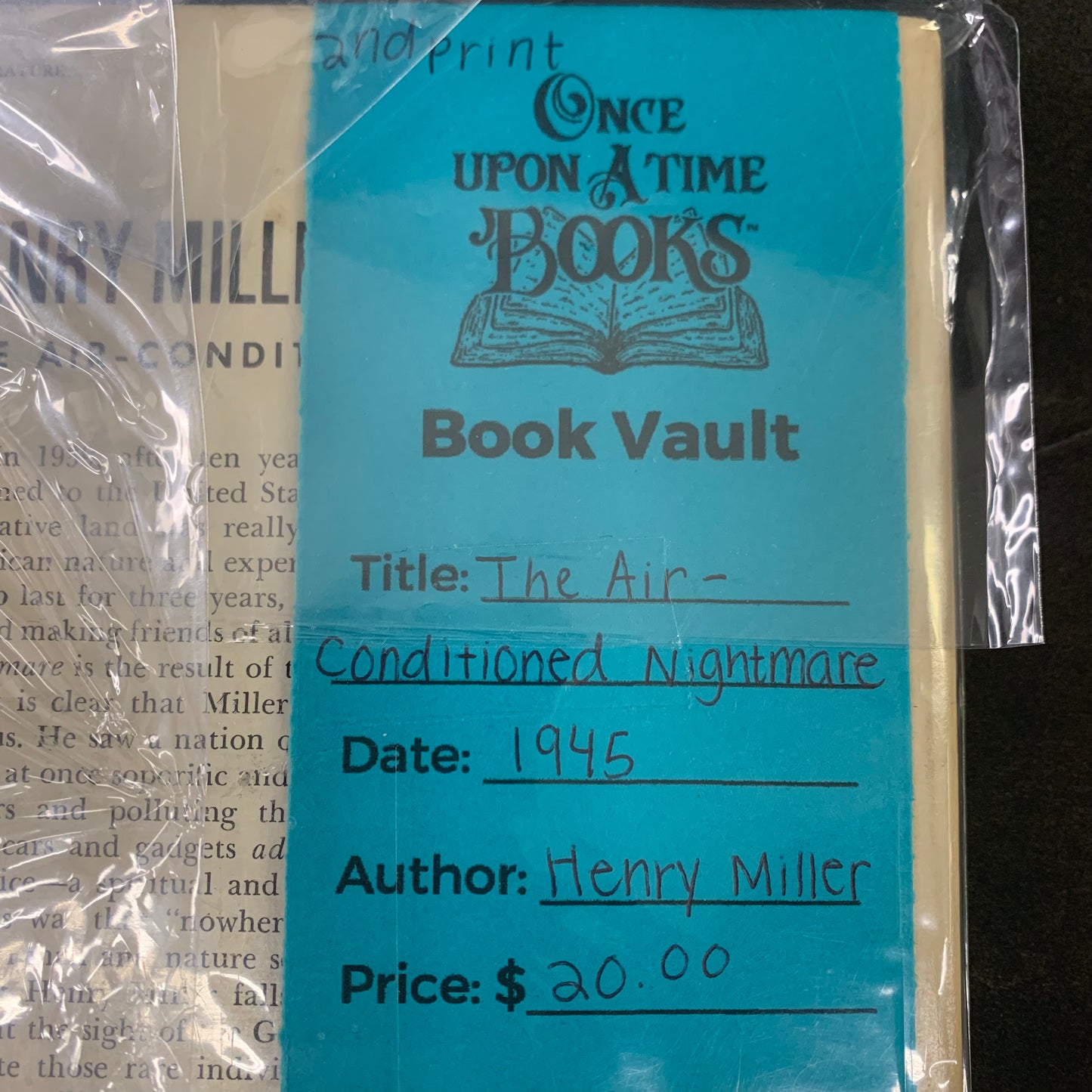 The Air-Conditioned Nightmare - Henry Miller - 2nd Print - 1945