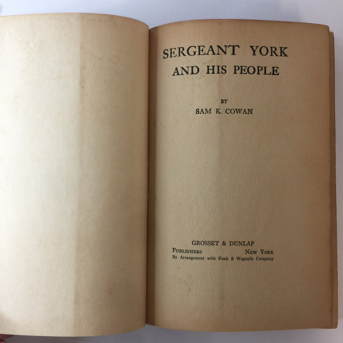 Sergeant York - Sam K. Cowan - 1922