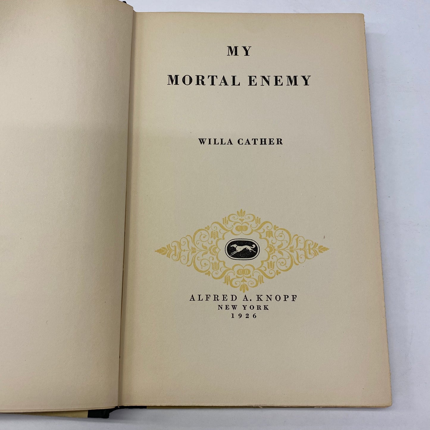 My Mortal Enemy - Willa Cather - 1st Edition - 1926
