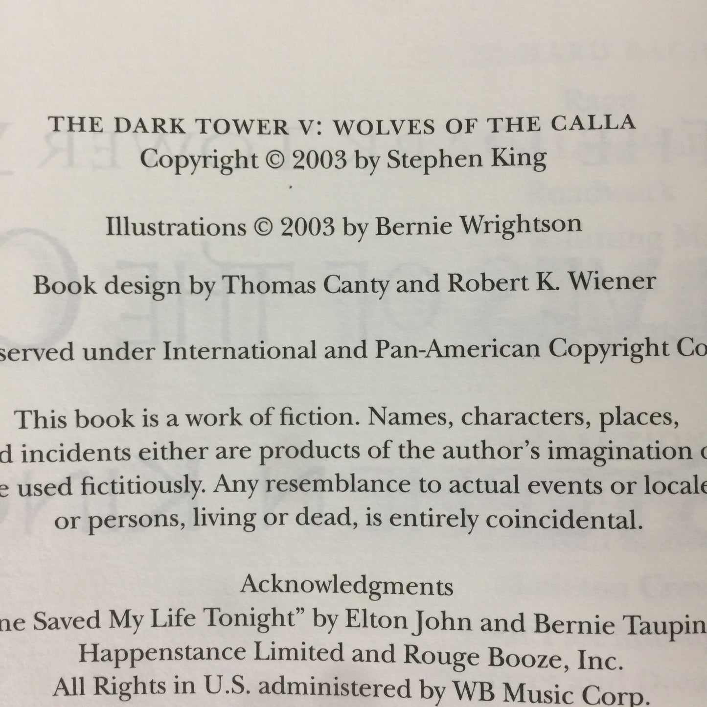 Wolves of the Calla - Stephen King - 1st Edition - 2003