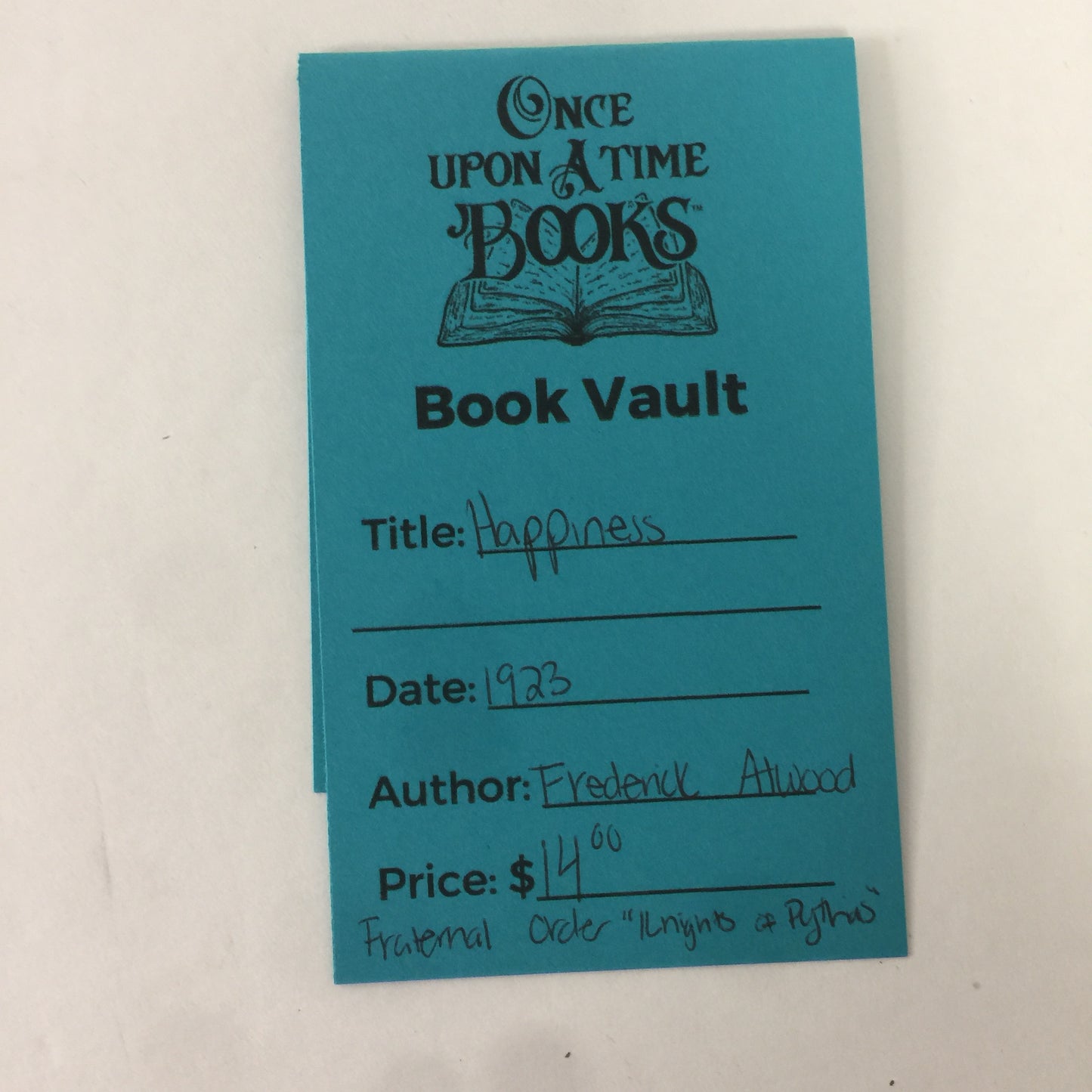 Happiness - Fredrick Attwood - 1923