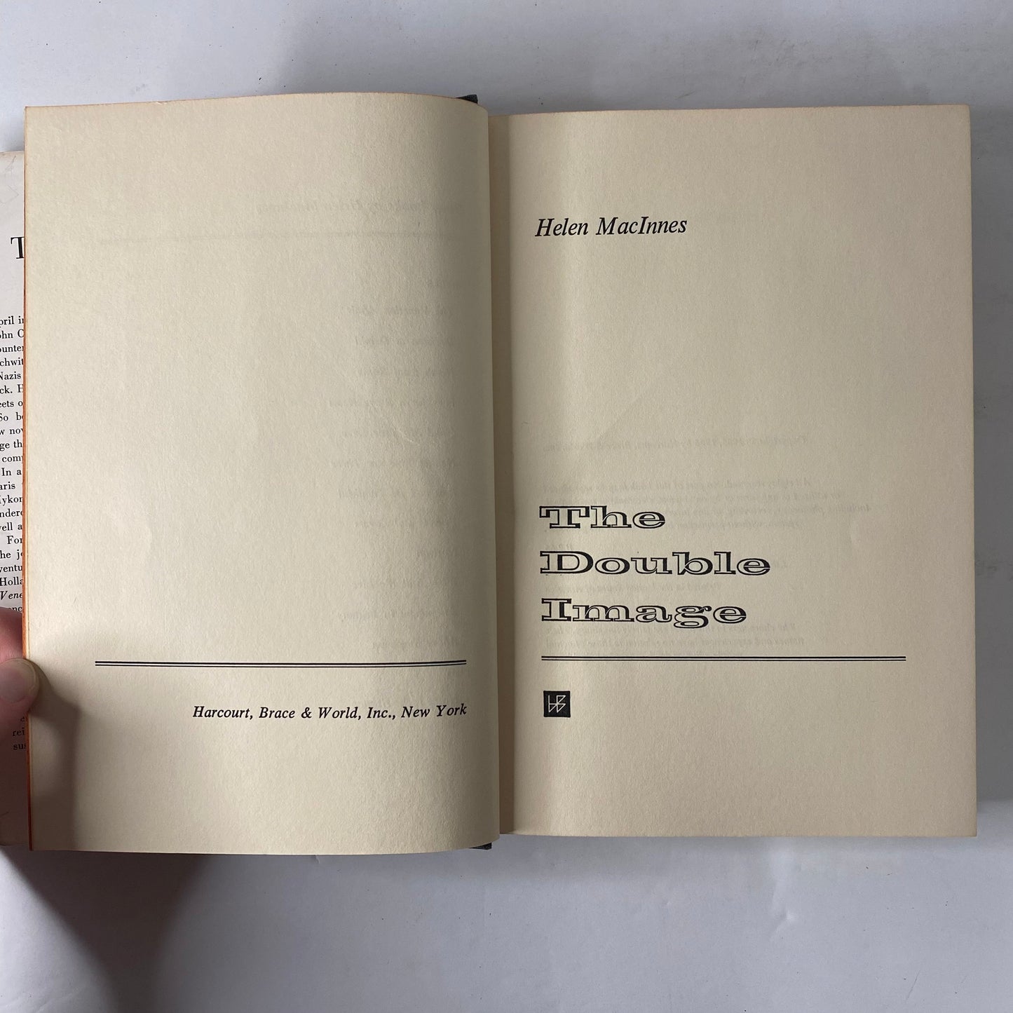 The Double Image - Helen MacInnes - Probable 1st - 1966