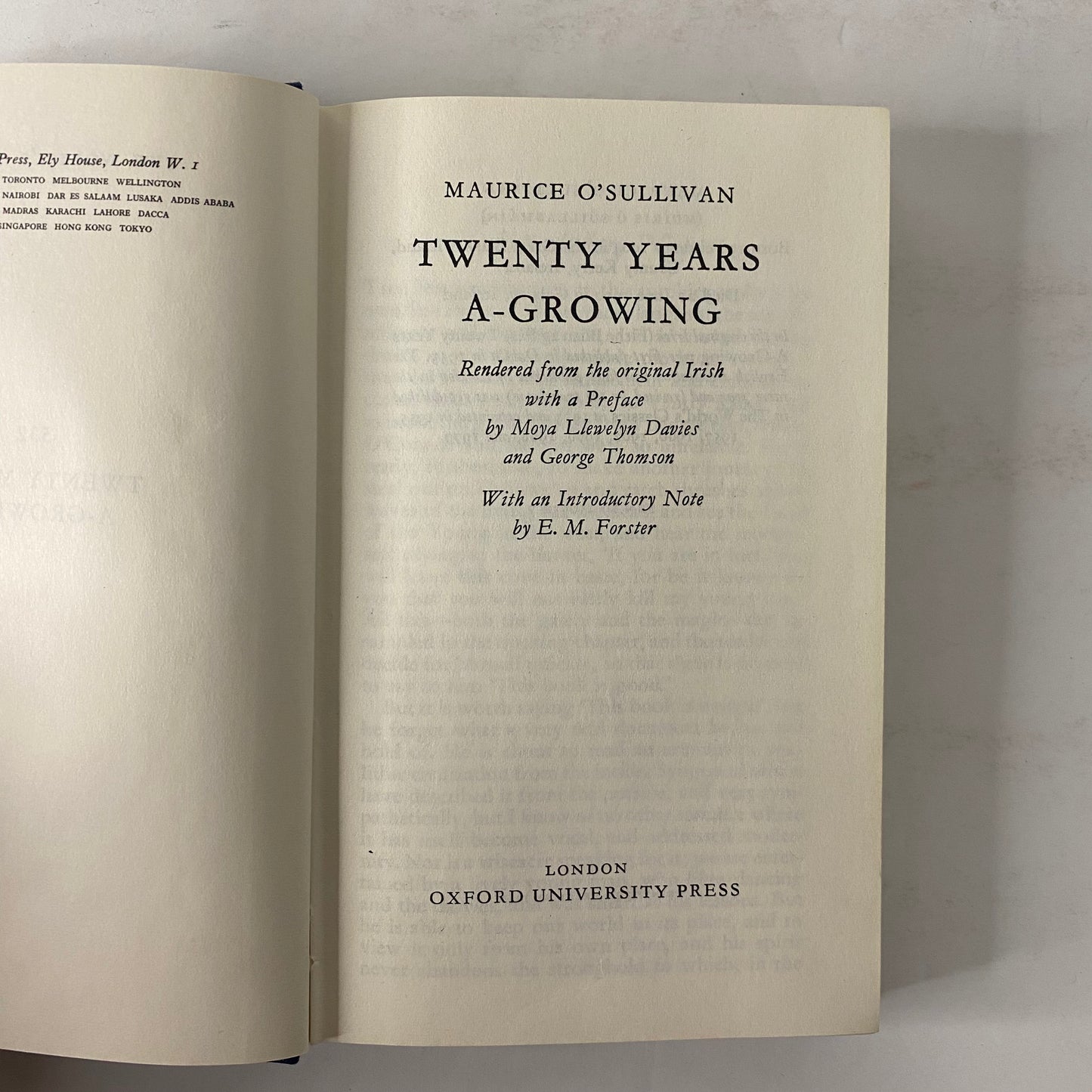 Twenty Years A-Growing - Maurice O'Sullivan - 1970