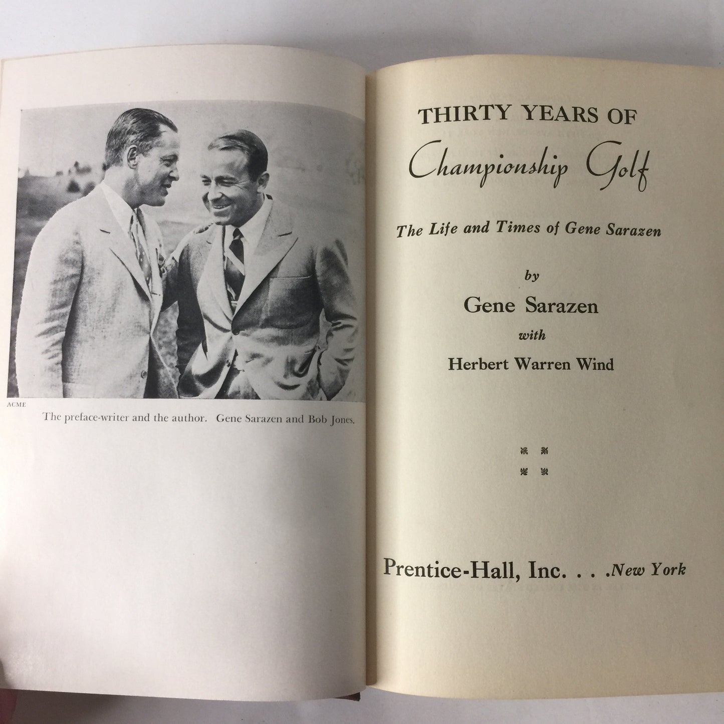Thirty Years of Championship Golf - Gene Sarazen - 1st Edition - 1950