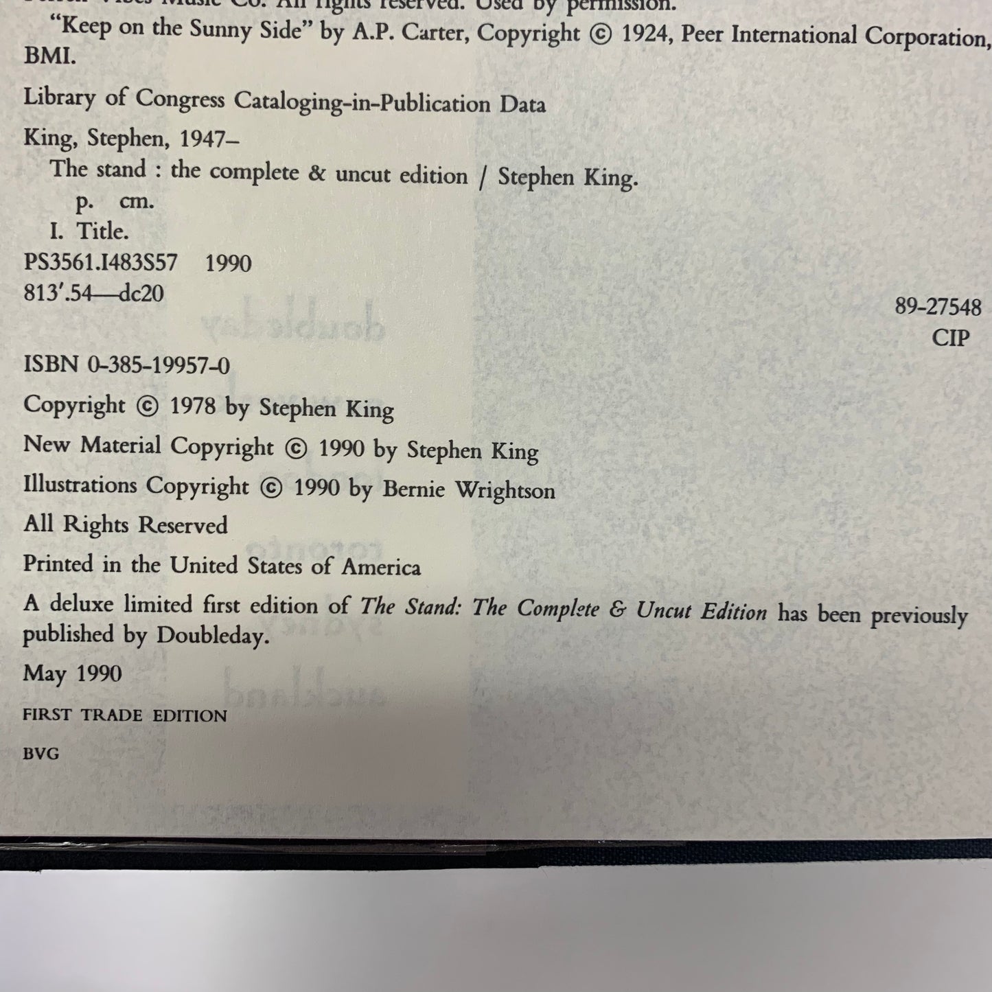 The Stand - Stephen King - First Trade Edition - 1990