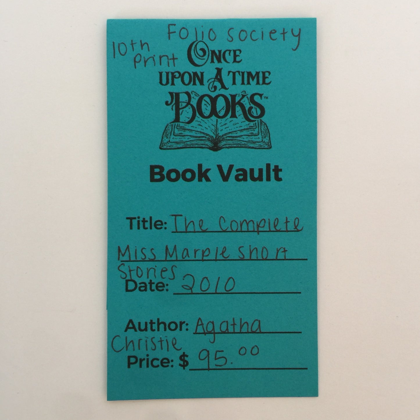 The Complete Miss Marple Short Stories - Agatha Christie - 10th Print - Folio Society - 2010