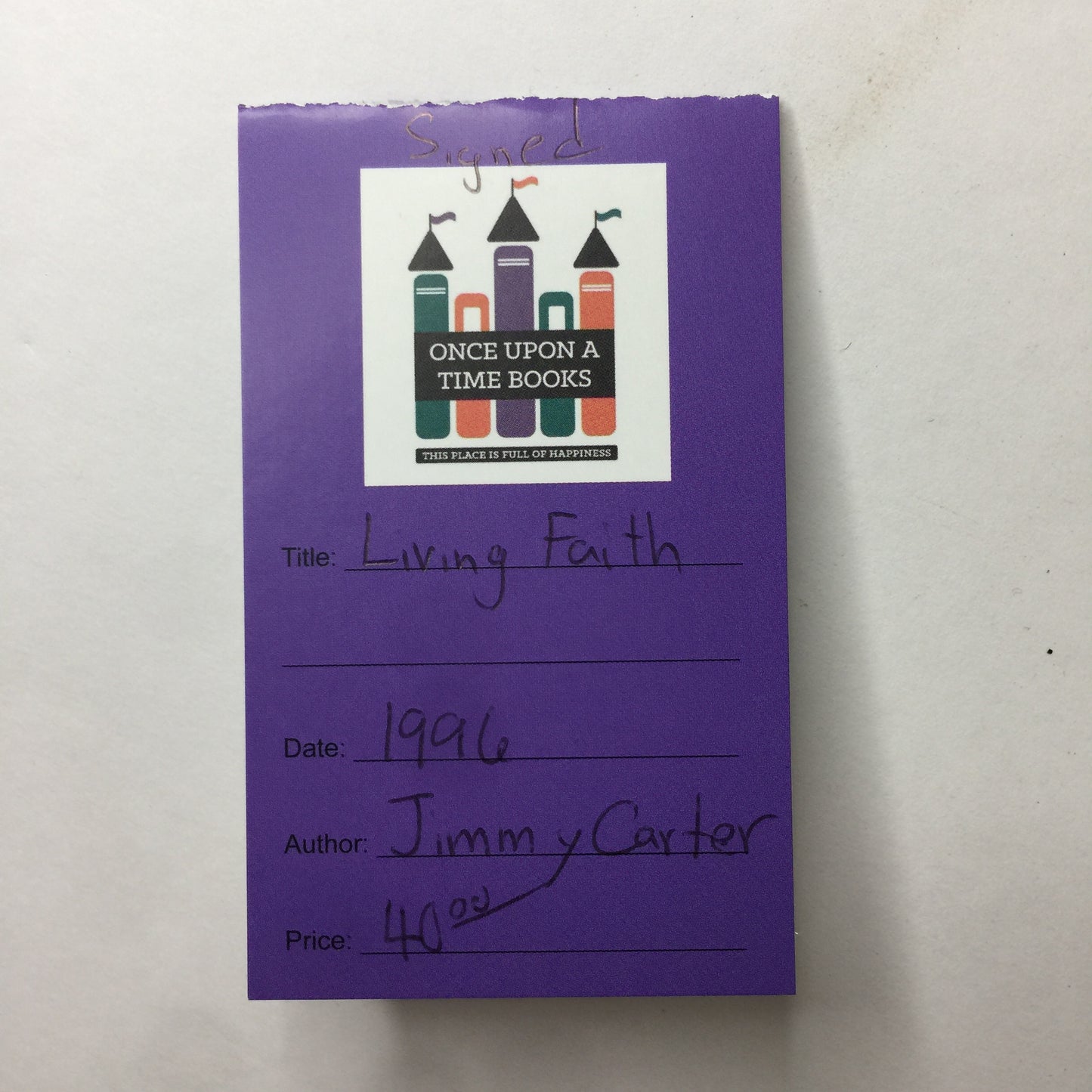 Living Faith - Jimmy Carter - Signed - 1996