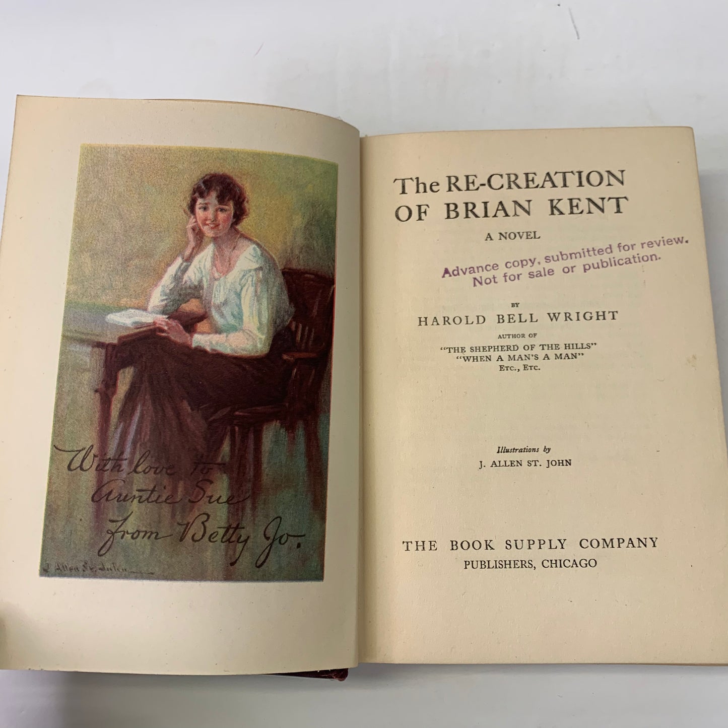 The Re-Creation of Brian Kent - Harold Bell Wright - Reviewers’ Copy - 1919