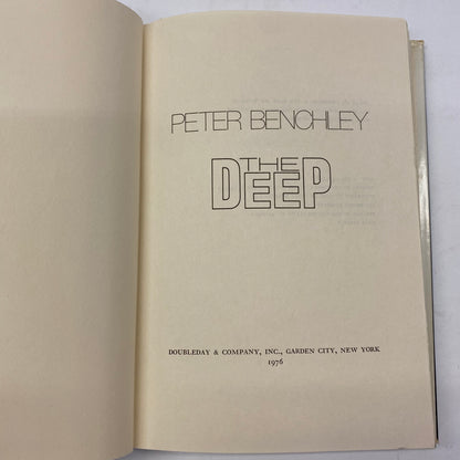The Deep - Peter Benchley - 1st Edition - 1976