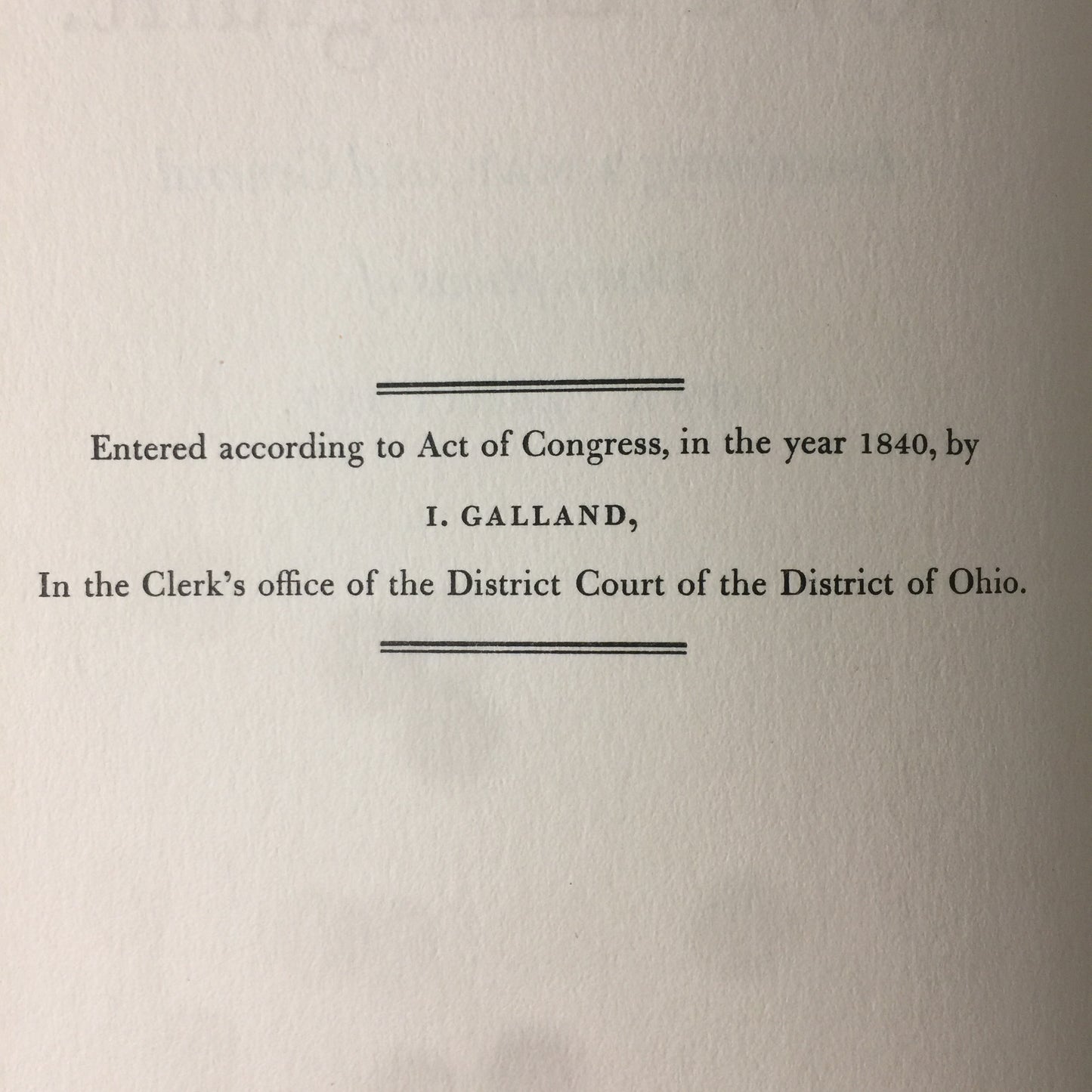 Galland’s Iowa Emigrant - I. Galland - Reprint - Map Included - 1840