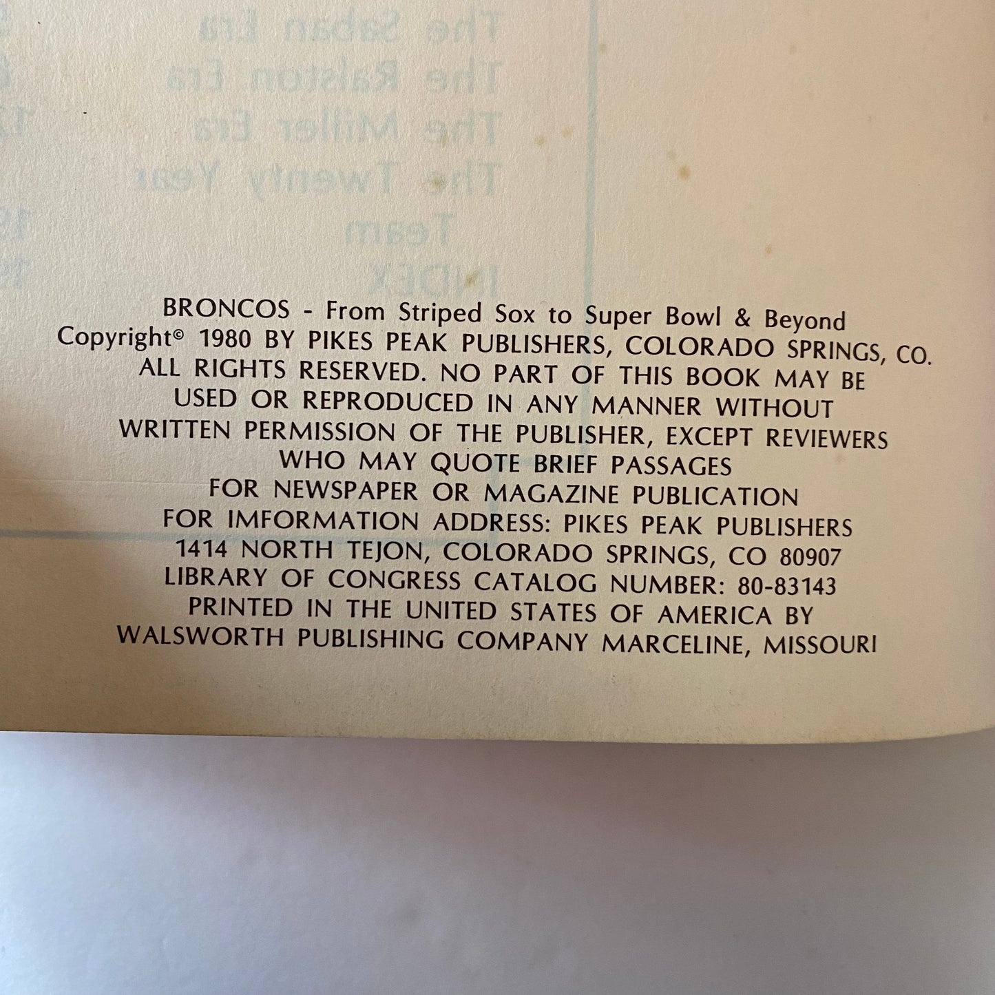 Broncos, From Striped Socks to Super Bowl and Beyond - Chet Nelson and Bob Collins - 1980