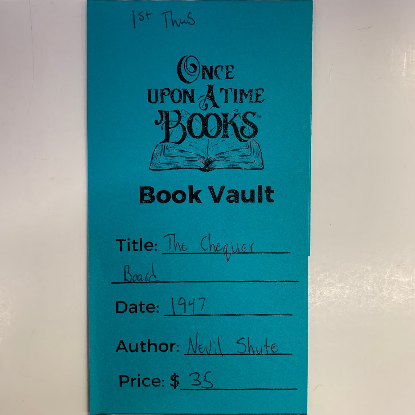 The Chequer Board- Nevil Shute - 1st Thus - 1947