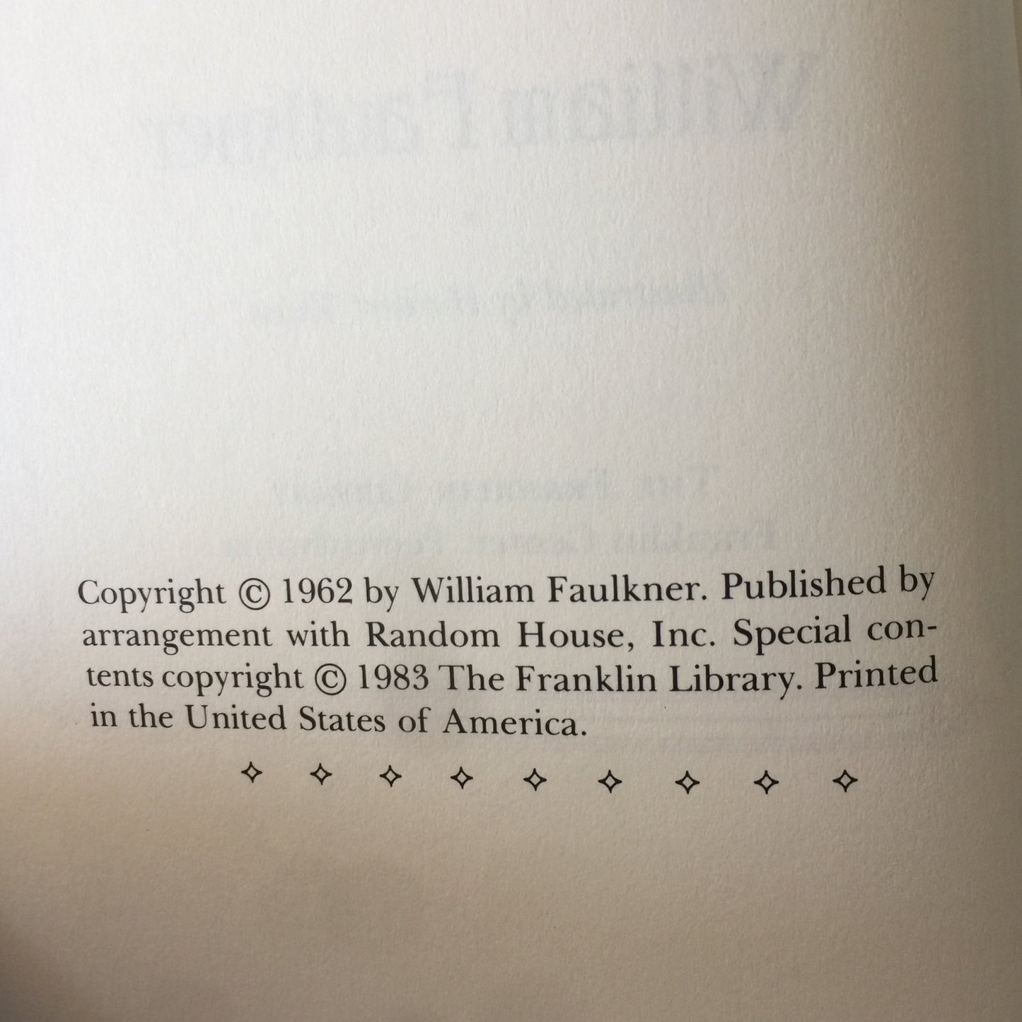 The Reivers - William Faulkner - Franklin Library - 1983