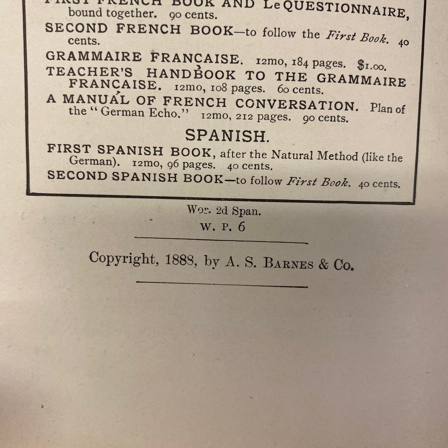 Second Spanish Book - J. H. Workman and Cárlos Brandby - 1888