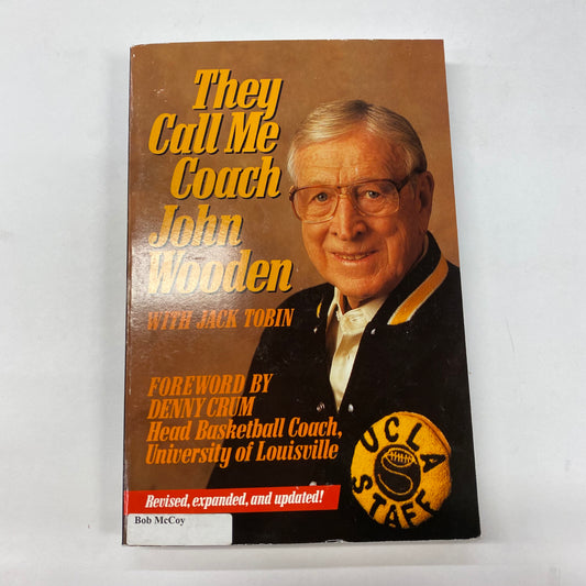 They Call Me Coach - John Wooden - Inscribed - 1988
