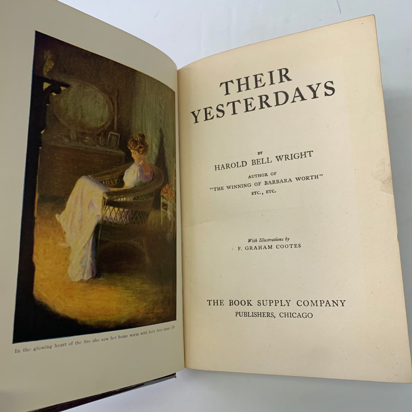 Their Yesterdays - Harold Bell Wright - 1st Edition - Illustrated by F. Graham Cootes - 1912