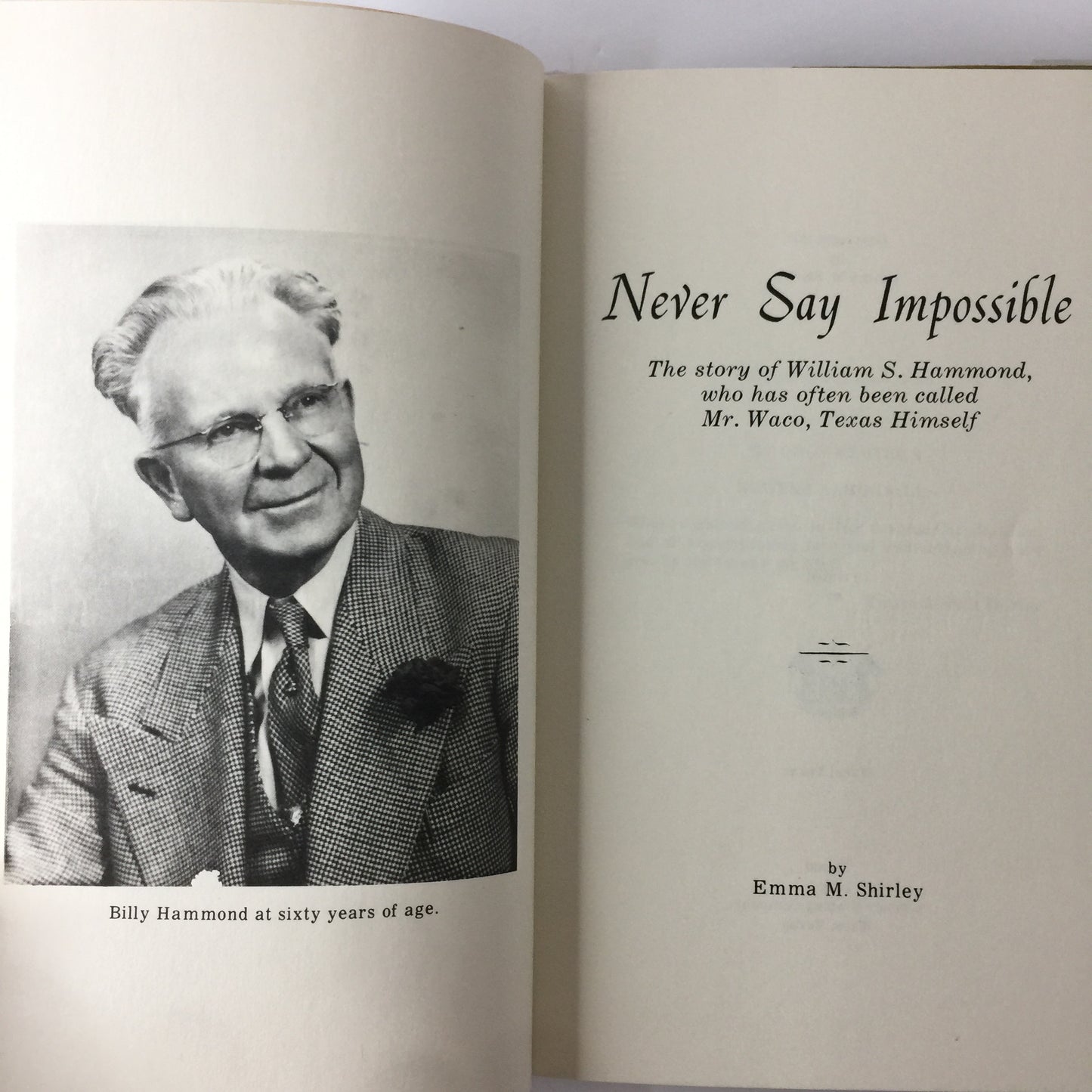 Never Say Impossible - Emma M. Shirley - Inscribed by Subject - 1971