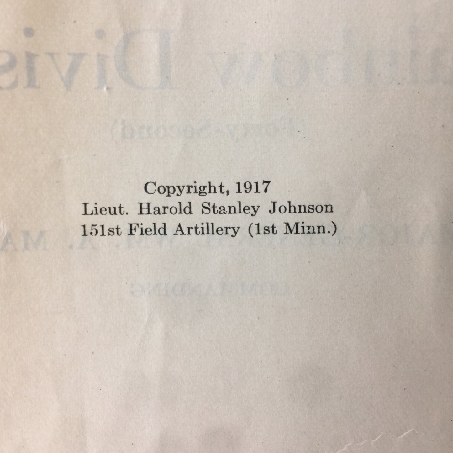 Roster of the Rainbow Division - 1917