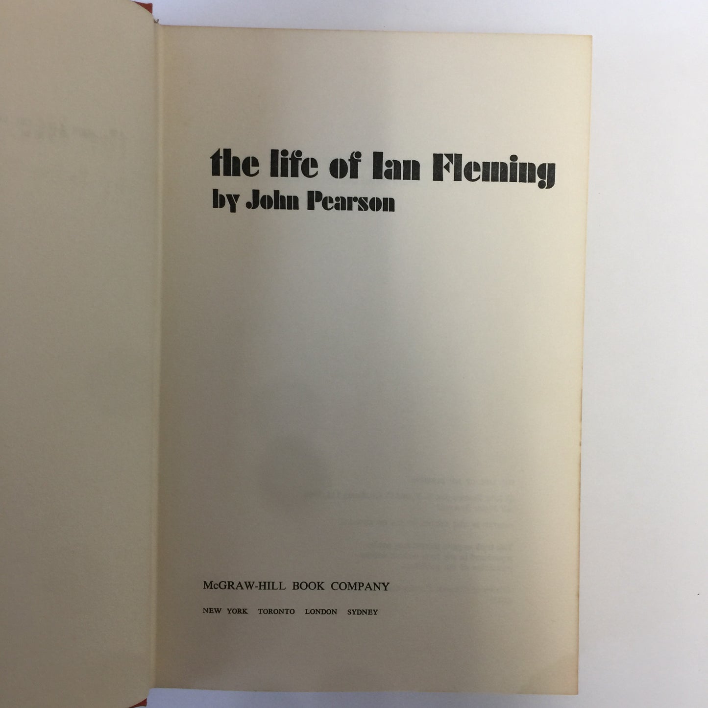 The Life of Ian Fleming - John Pearson - 1966
