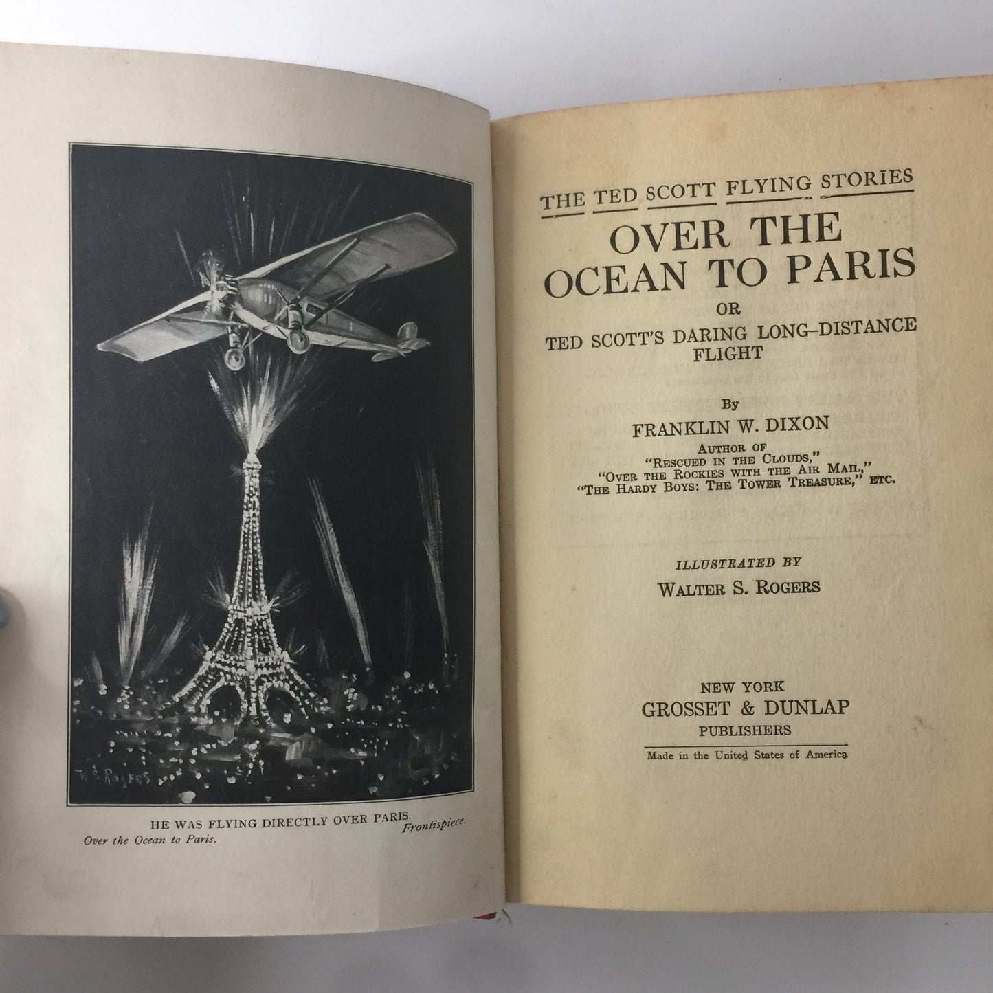 Over the Ocean to Paris - Franklin W. Dixon - Early Printing - 1927