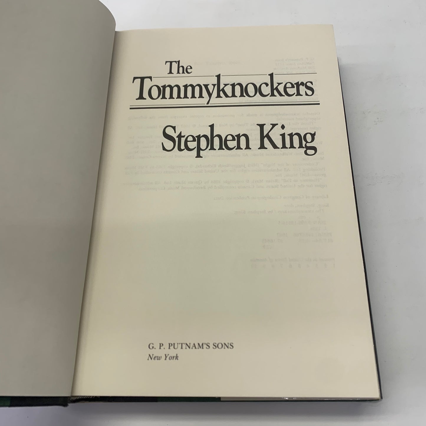 The Tommyknockers - Stephen King - 1st Edition - 1987