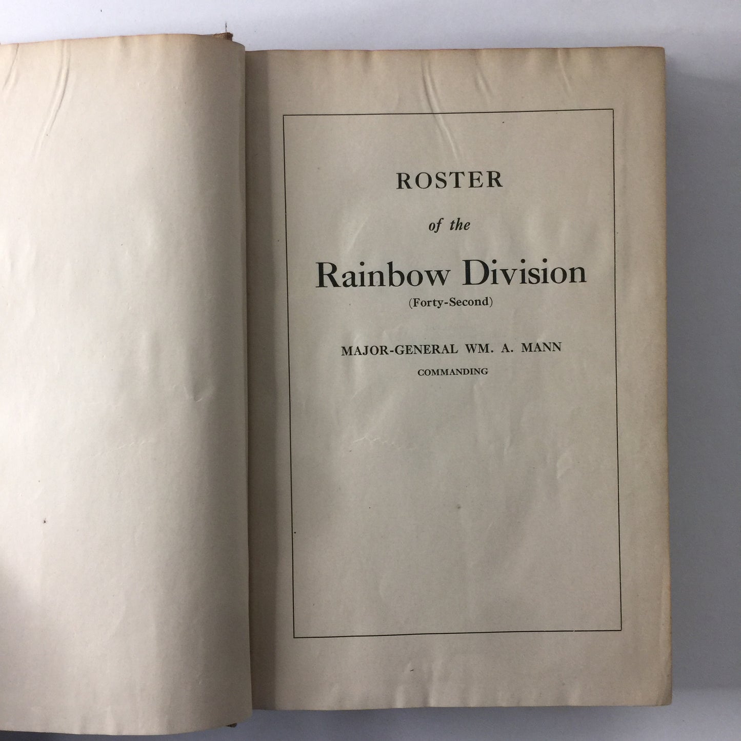Roster of the Rainbow Division - 1917