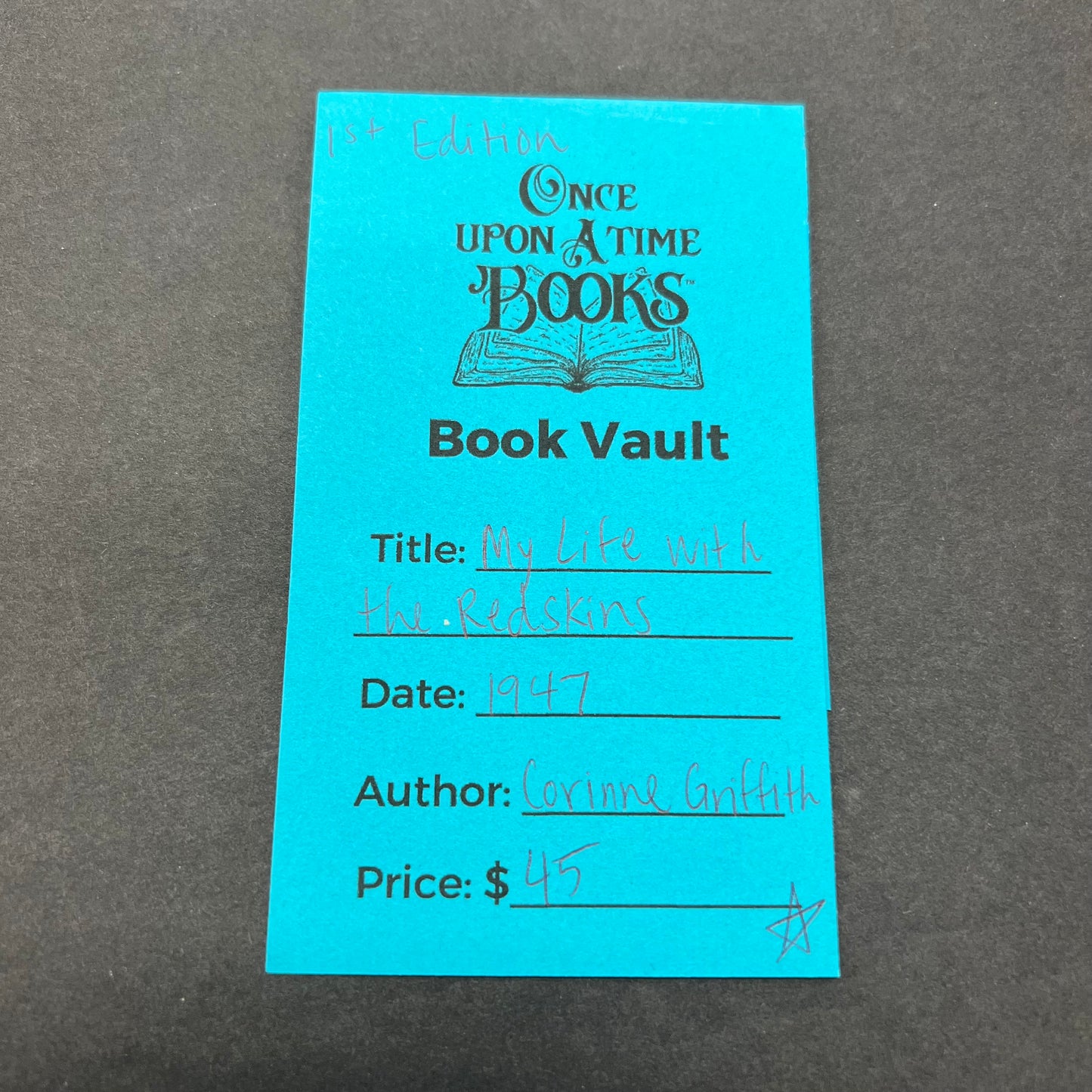 My Life with the Redskins - Corinne Griffith - 1st Edition - 1947