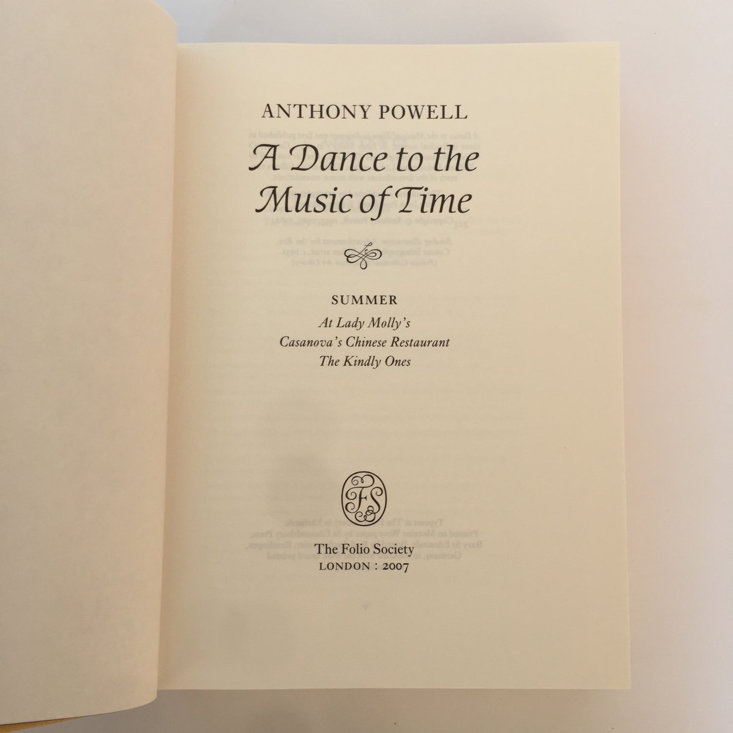 A Dance to the Music of Time - Anthony Powell - 4 Vol Set - Folio Society - 2007