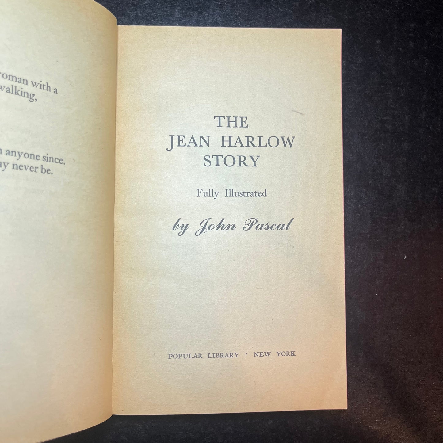 The Jean Harlow Story - John Pascal - 1st Thurs - 1964