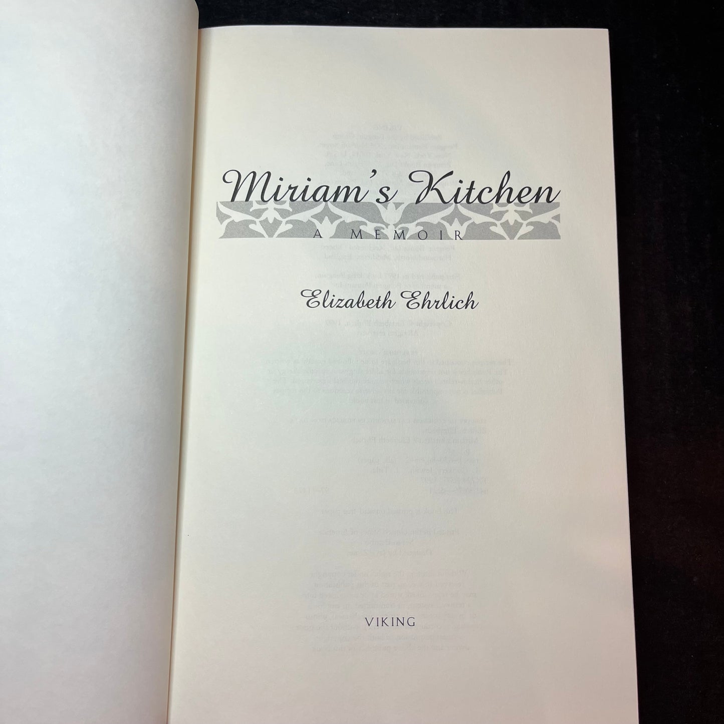 Miriam's Kitchen - Elizabeth Ehrlich - Signed - 1997