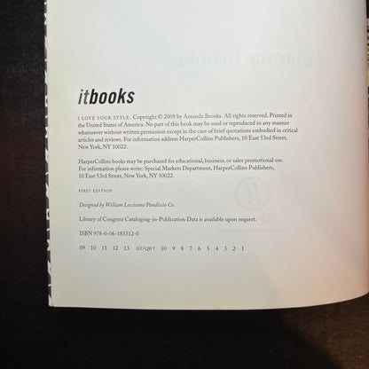 I Love Your Style - Amanda Brooks - Signed - 2009