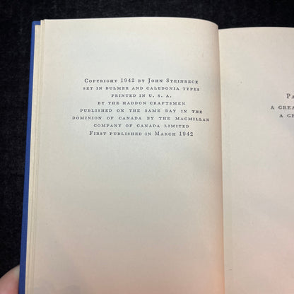 The Moon Is Down - John Steinbeck - 1st Edition - 1942