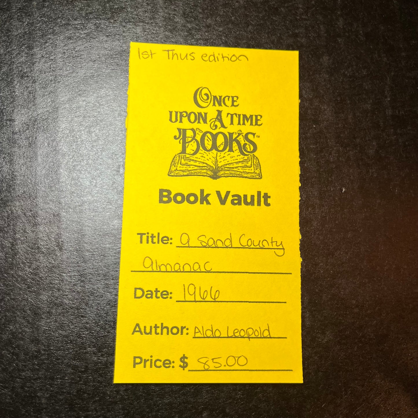 A Sand County Almanac - Aldo Leopold - 1st Thurs Edition - 1966