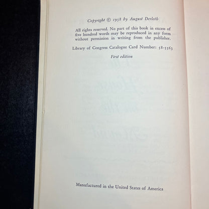 The House on the Mound - August Derleth - 1st Edition - Signed Copy - 1958
