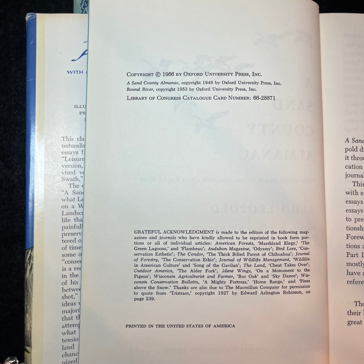 A Sand County Almanac - Aldo Leopold - 1st Thurs Edition - 1966