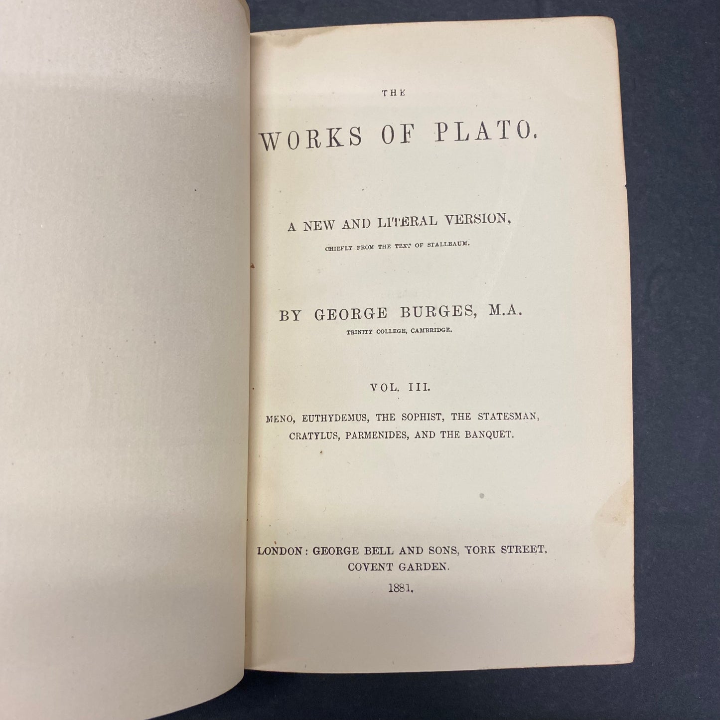 The Works of Plato - George Burges - Volume 3 - 1881