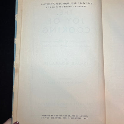 The Joy of Cooking - Irma S. Rombauer - Signed Copy - 1943