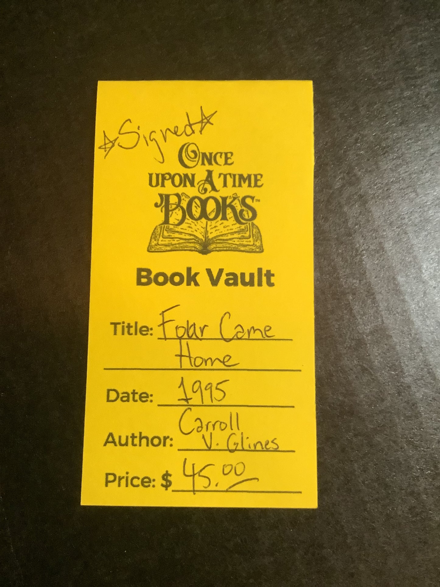 Four Came Home - Carroll V. Glines - Signed - 1995