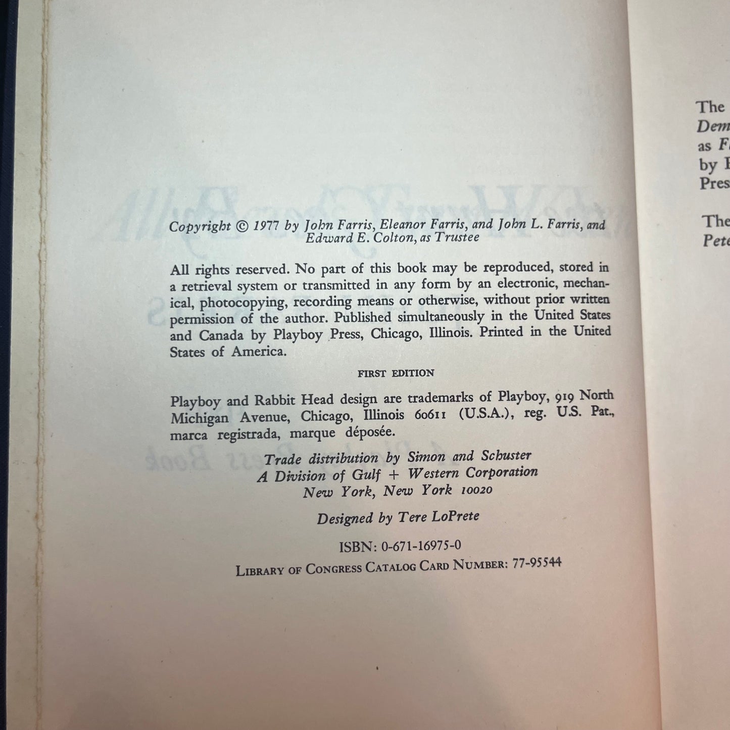 All Heads Turn When the Hunt Goes By - John Farris - 1st Edition - 1977