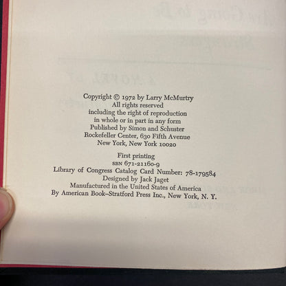 All My Friends Are Going To Be Strangers - Larry McMurtry - 1st Edition - 1972