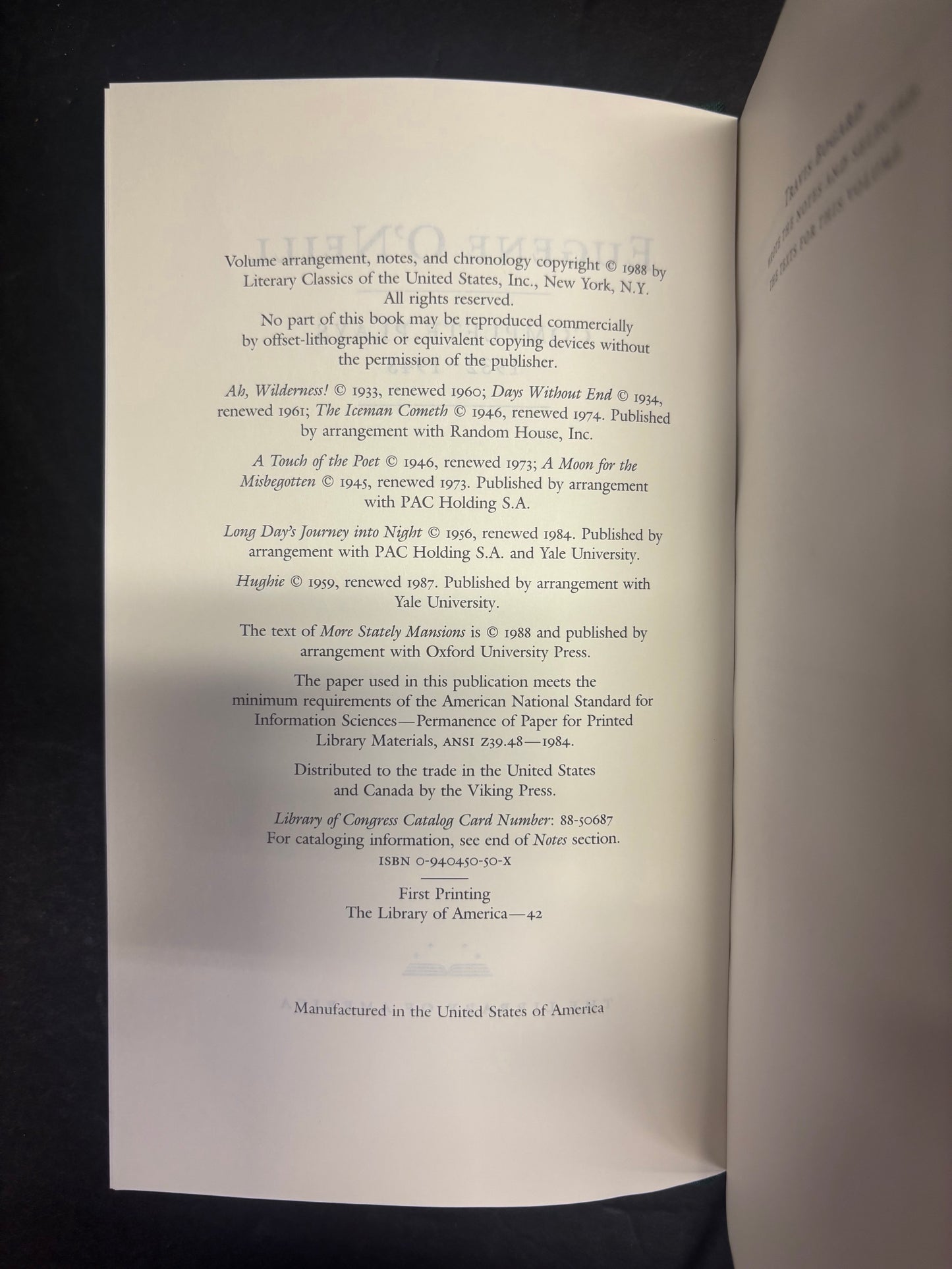 Eugene O'Neill Complete Plays - Eugene O'Neill - 3 Volumes - 1988