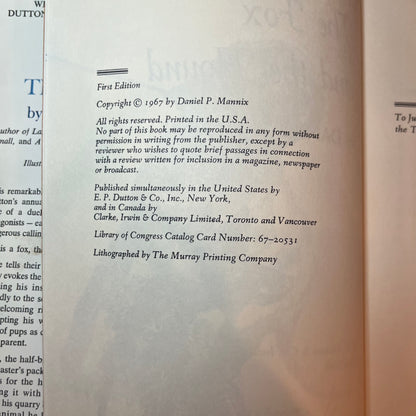 The Fox and the Hound - Daniel P. Mannix - First Edition clipped - 1967