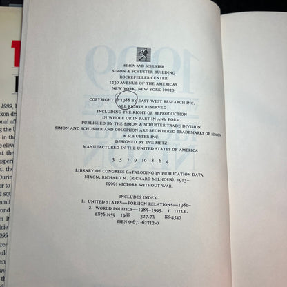 1999 - Richard Nixon - 3rd Print - Signed Copy - 1998