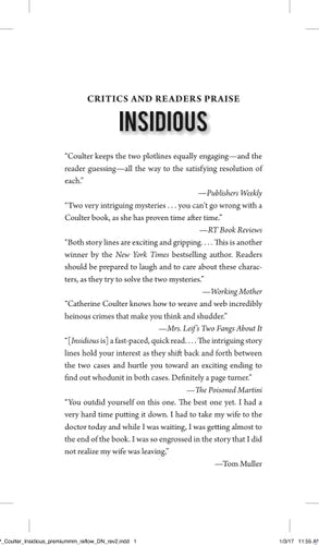 Insidious (20) (An FBI Thriller)