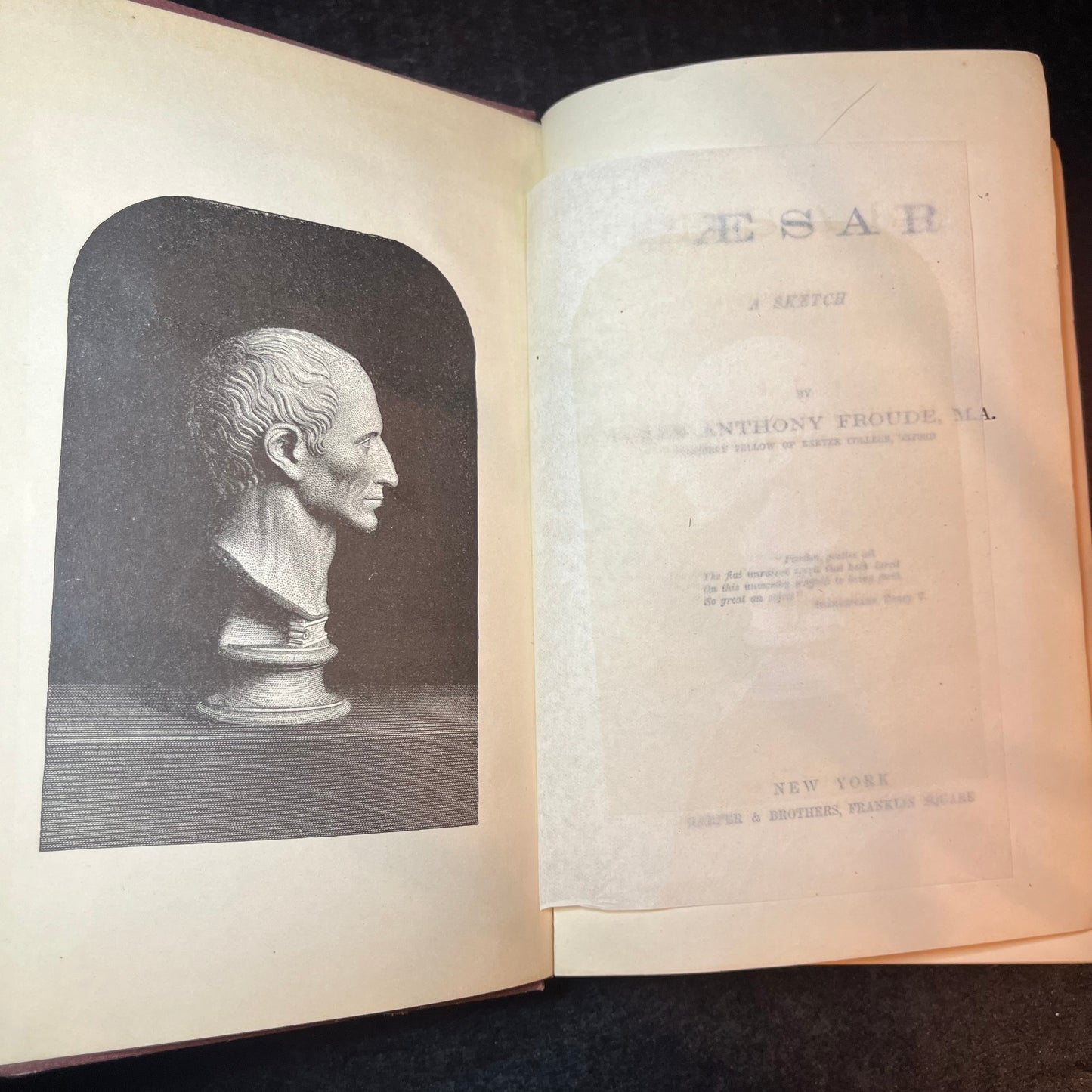 Caesar w/fold out map - James Anthony Froude, M.A. - Circa 1900