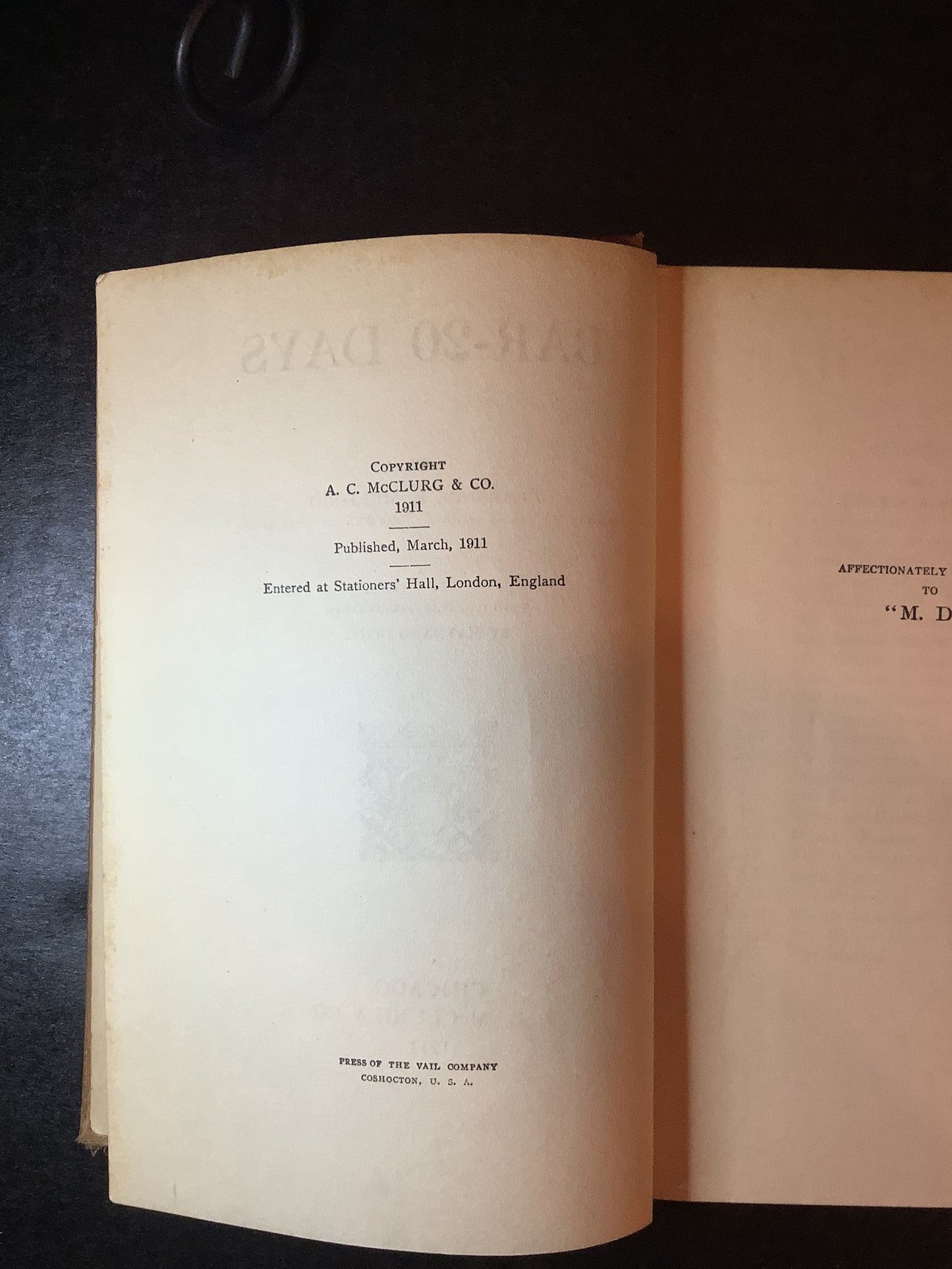 Bar-20 Days - Clarence E. Mulford - 1st Edition - 1911