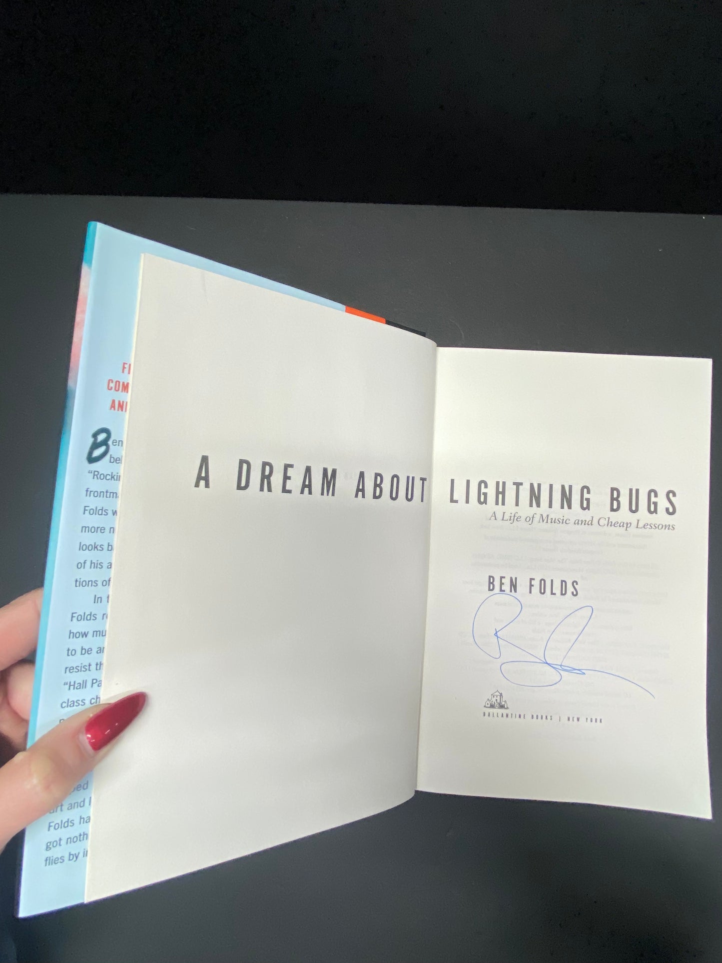 A Dream About Lightning Bugs - Ben Folds - Signed - 2019