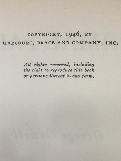 Animal Farm - George Orwell - Book Club Edition - 1946
