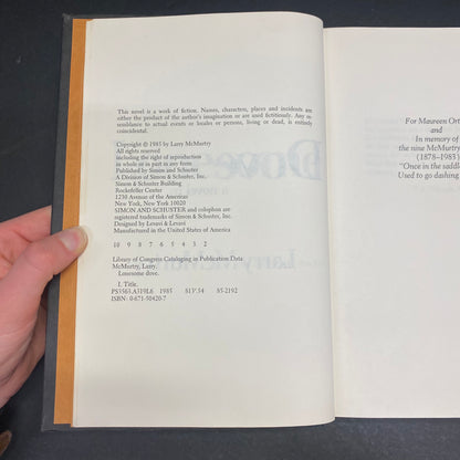 Lonesome Dove - Larry McMurtry - 1st Edition - 2nd Print - 1985