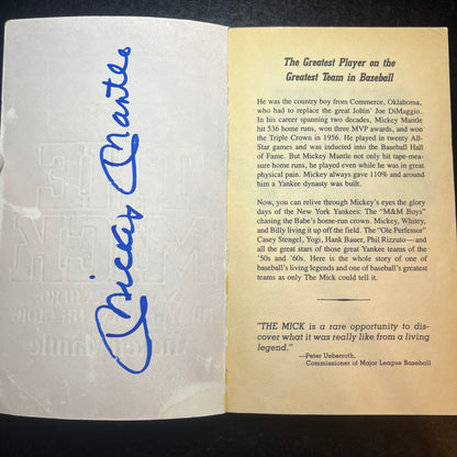 The Mick - Mickey Mantle - Signed - 1986